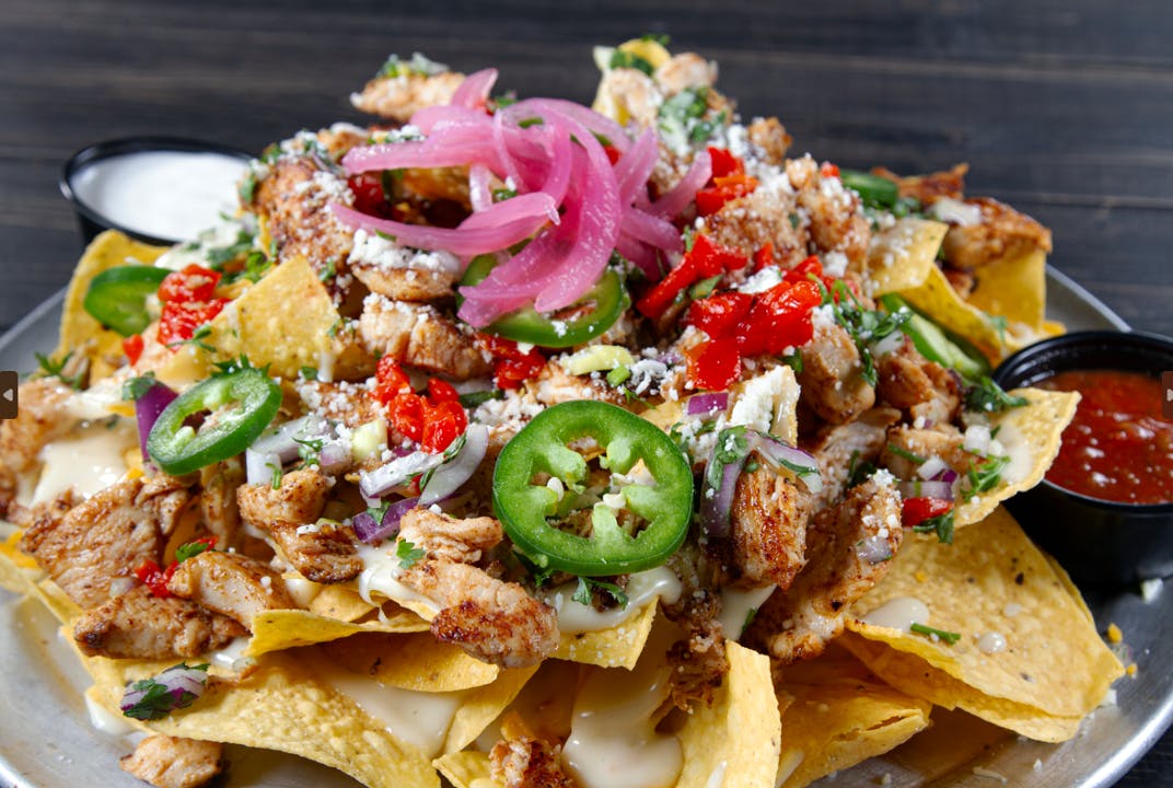 Chicken Nachos from The Brass Tap - Main Street in Cedar Falls, IA