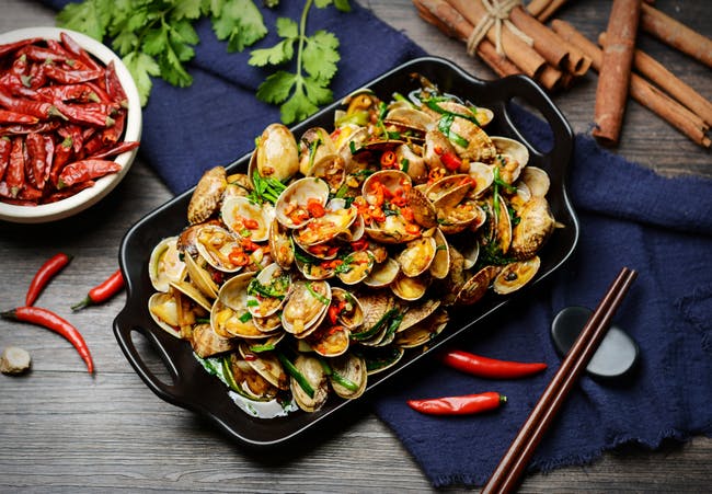 Special Spicy Clams from DJ Kitchen in Philadelphia, PA