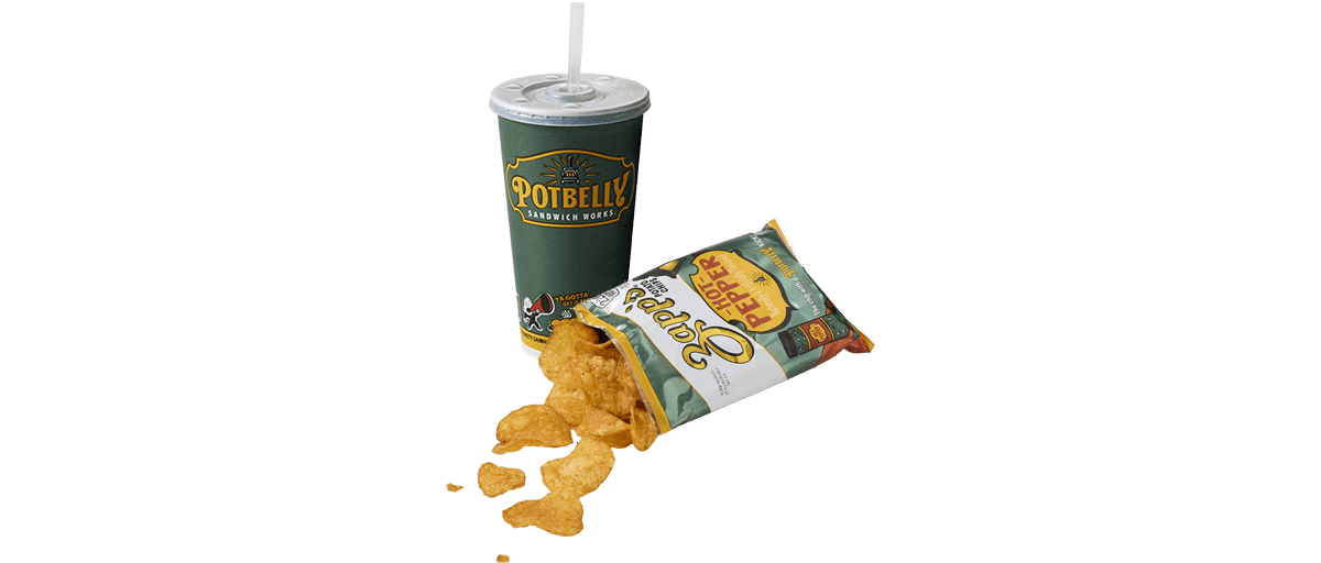 Chips + Drink from Potbelly Sandwich Shop - Union Station (237) in Washington, DC