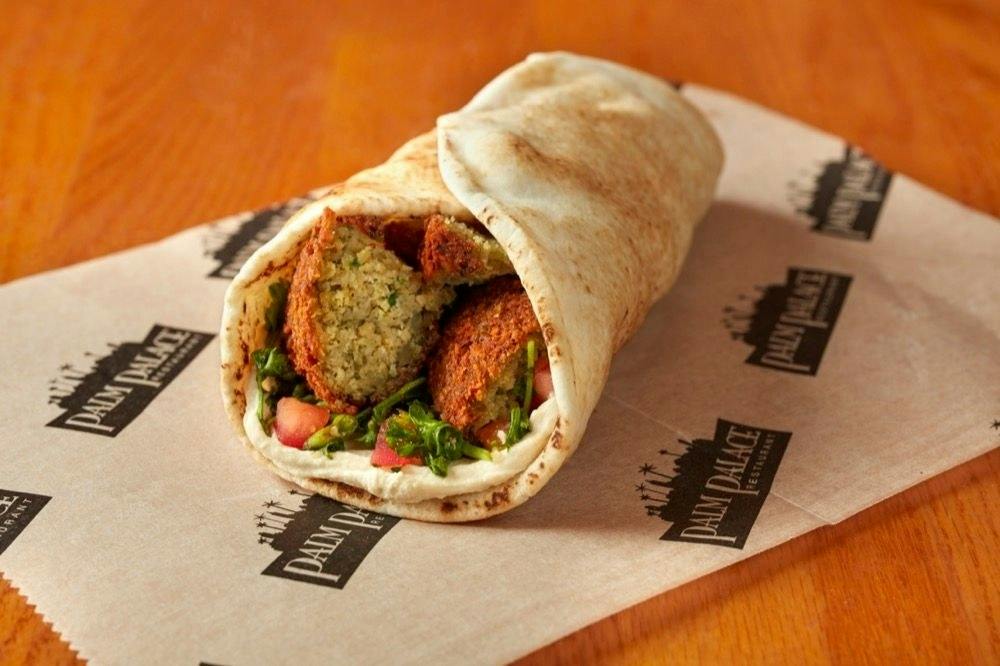 Lunch | Falafel Deluxe Sandwich from Palm Palace Restaurant in Ann Arbor, MI