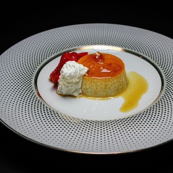 Flan W/Strawberries from Planet Taco - 9th Ave in New York, NY