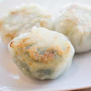 3 Pieces Pan Fried Shrimp & Chives Dumpling from Dim Sum King in Sunnyvale, CA