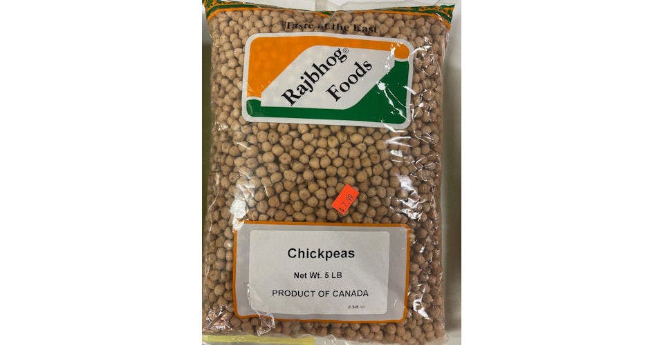 Chickpeas (5lb) from Maharaja Grocery & Liquor in Madison, WI