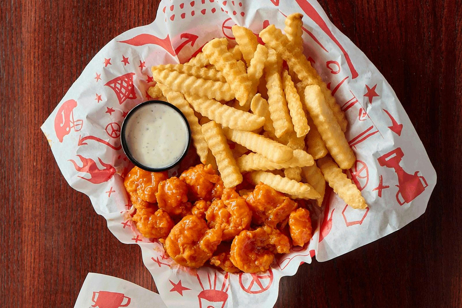 Buffalo Shrimp Basket from Jefferson's Restaurant in Brentwood, TN