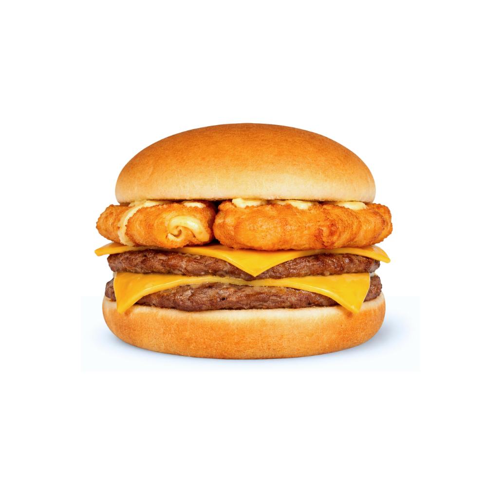 Mac & Cheese Burger from Tom's Drive In in Appleton, WI