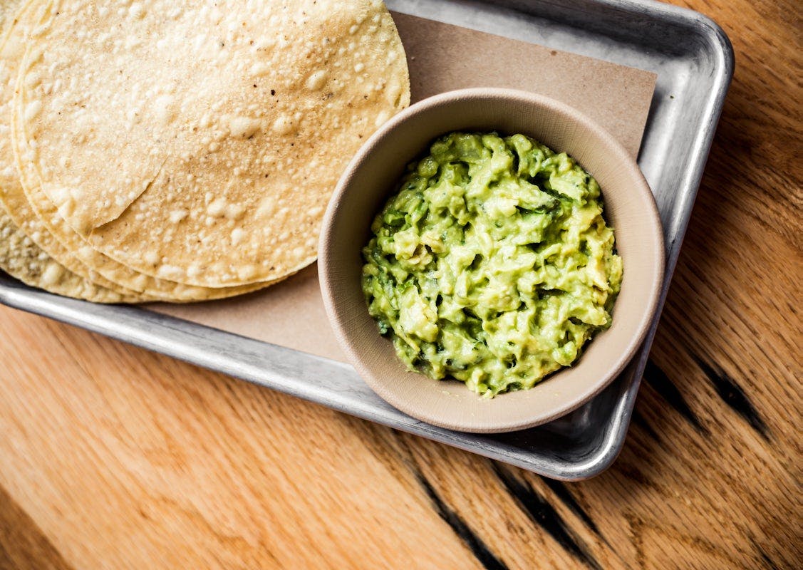 small guacamole + chips from Bartaco - Hilldale in Madison, WI