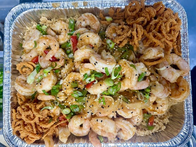 Shrimp & Rice Tray from Bailey Seafood in Buffalo, NY