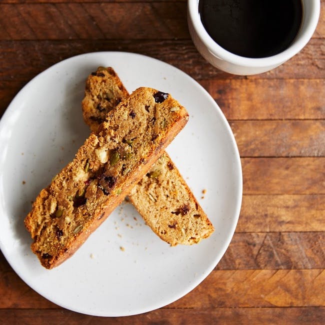 White Chocolate & Cranberry Biscotti  (4 pack) from One Mighty Mill Cafe - Exchange St in Lynn, MA
