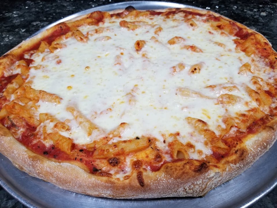 10" Baked Ziti Pizza from 4 Brothers Italian Restaurant & Pizzeria in Delray Beach, FL
