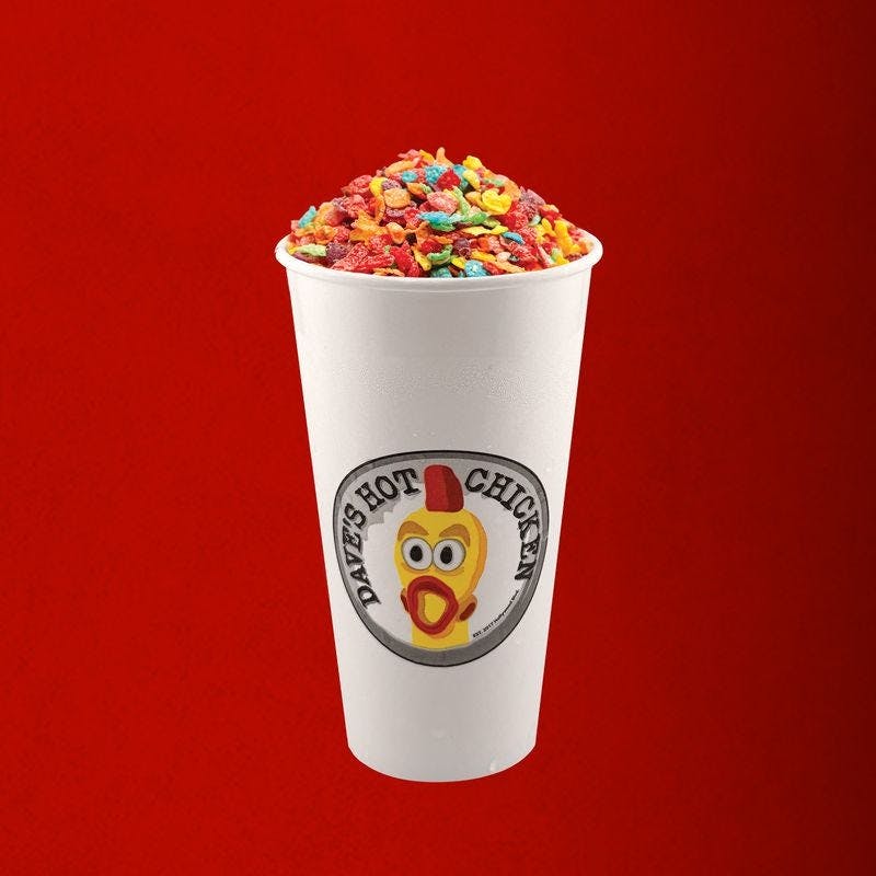 Large Fruity Pebbles Top Loaded Shake from Dave's Hot Chicken - Green Bay Rd in Kenosha, WI