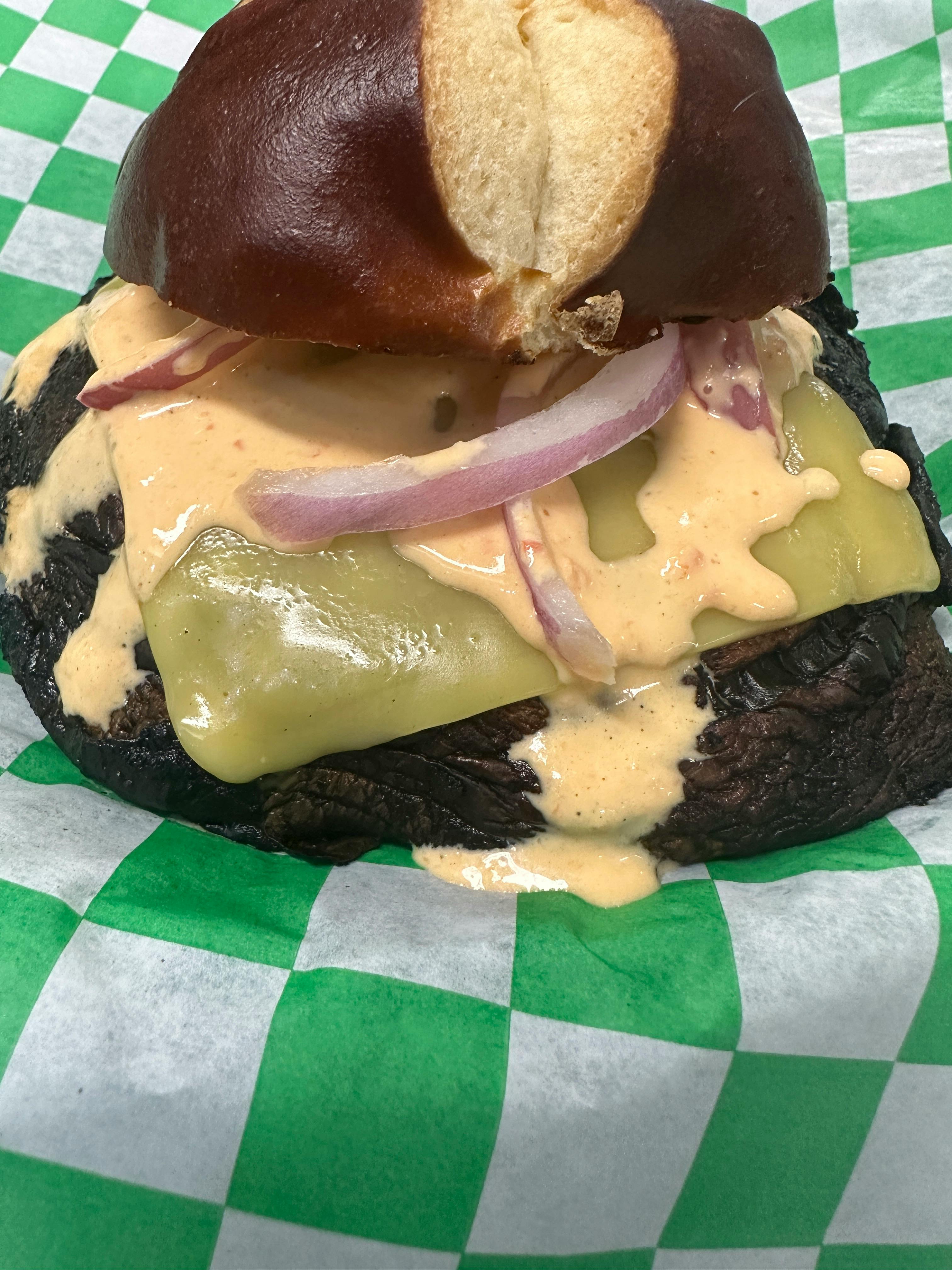 (GF)Marinated Portobello Mushroom Sandwich from Justveggiez in Madison, WI