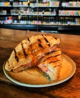 Hot Honey Ham Sandwich from Longtable Beer Cafe in Middleton, WI