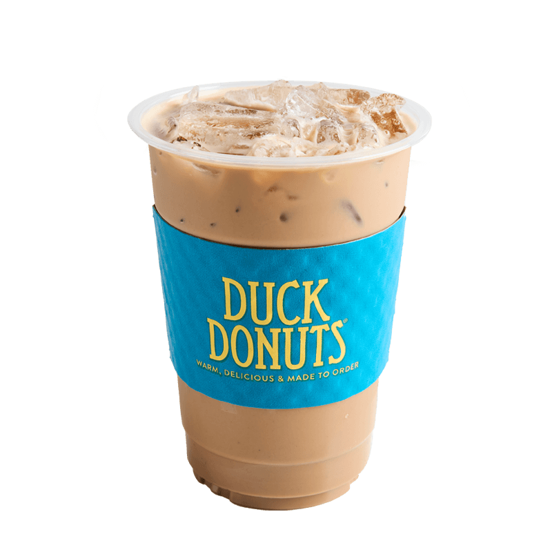 Iced Chocolate Biscotti Latte from Duck Donuts Madison in Madison, WI