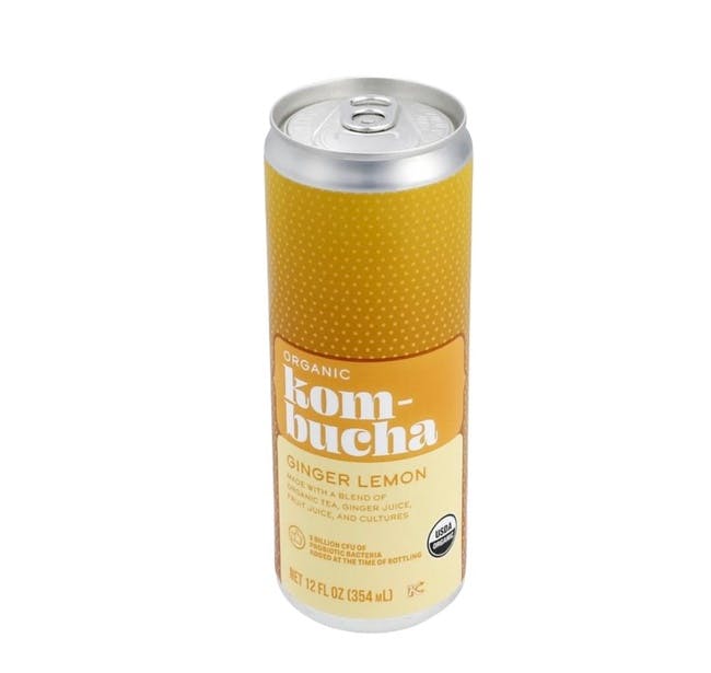 Kombucha Ginger Lemon Can 12oz from Cast Iron Pizza Company in Eau Claire, WI
