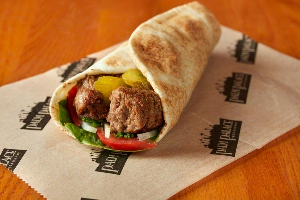 Shish Kabob Sandwich from Palm Palace Restaurant in Ann Arbor, MI