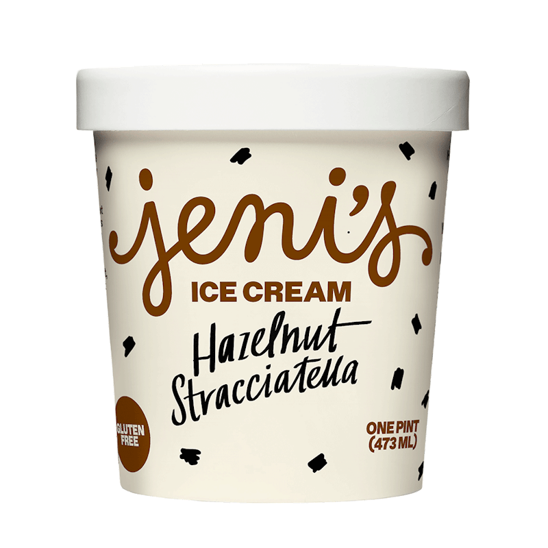 Hazelnut Stracciatella Ice Cream Pint from Jeni's Splendid Ice Creams - N Southport Ave in Chicago, IL