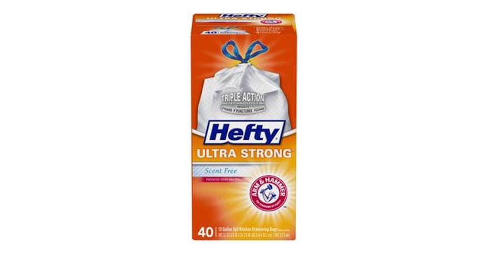 Hefty Ultra Strong 13 Gallon Tall Kitchen Drawstring Bags (40 ct) from CVS - Iowa St in Lawrence, KS