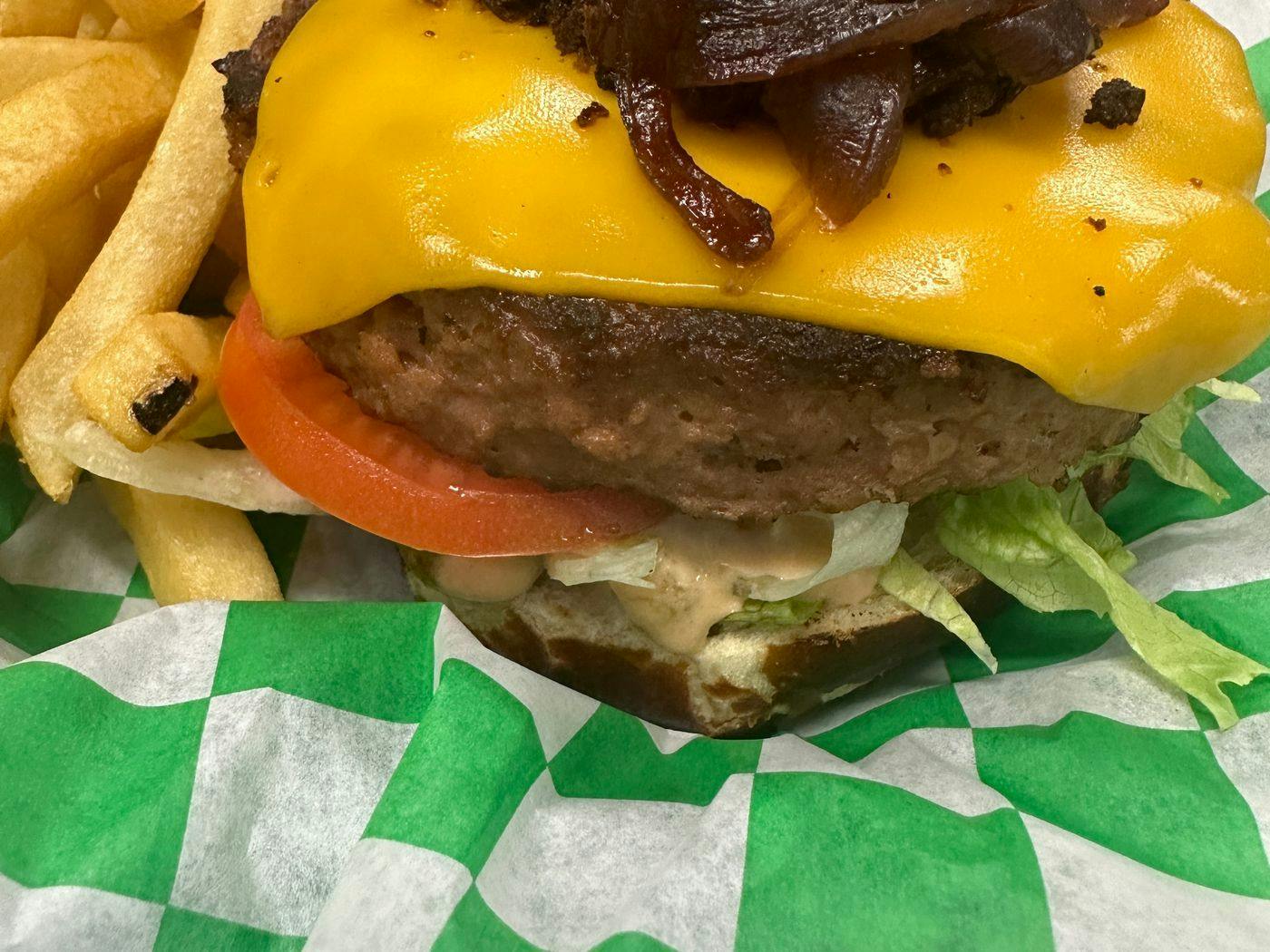 Justveggiez Burger from Justveggiez in Madison, WI