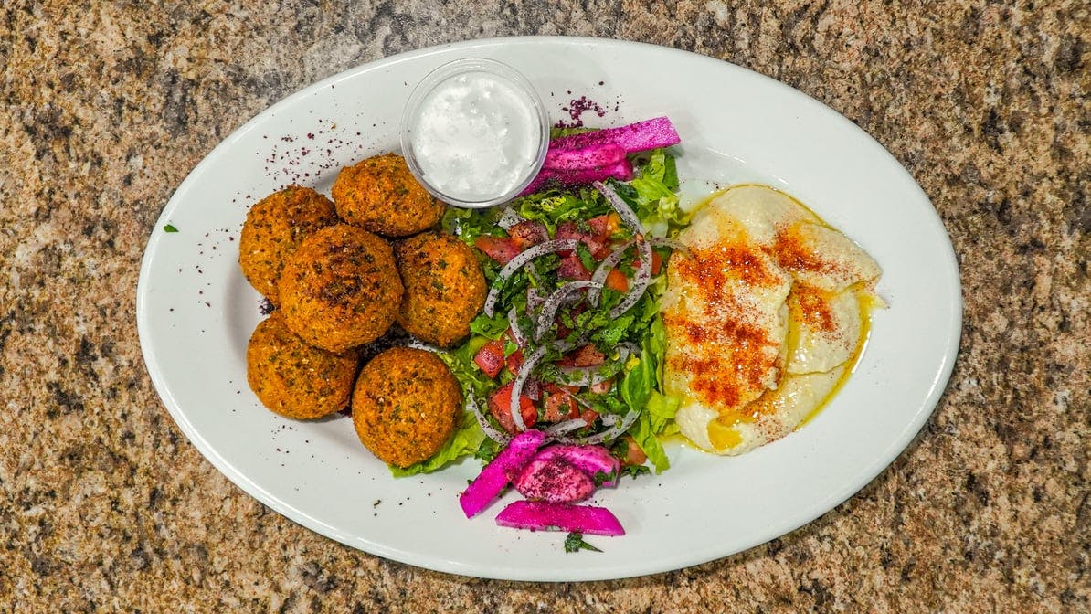 #9 WTFalafel Plate from Papa Joe's Sports Bar in Moreno Valley, CA