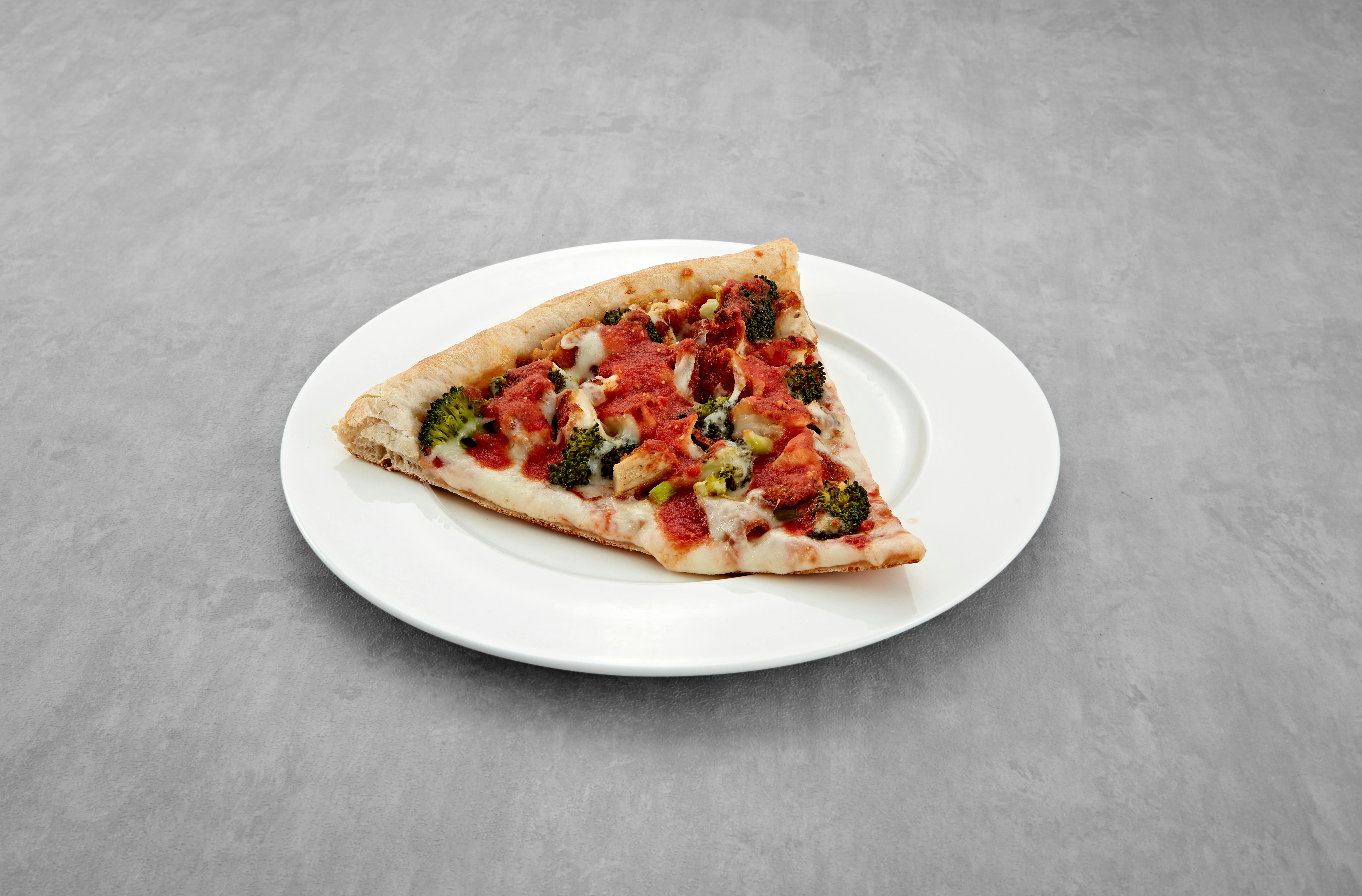 Chicken & Broccoli Pizza Slice from Mario's Pizzeria in Seaford, NY