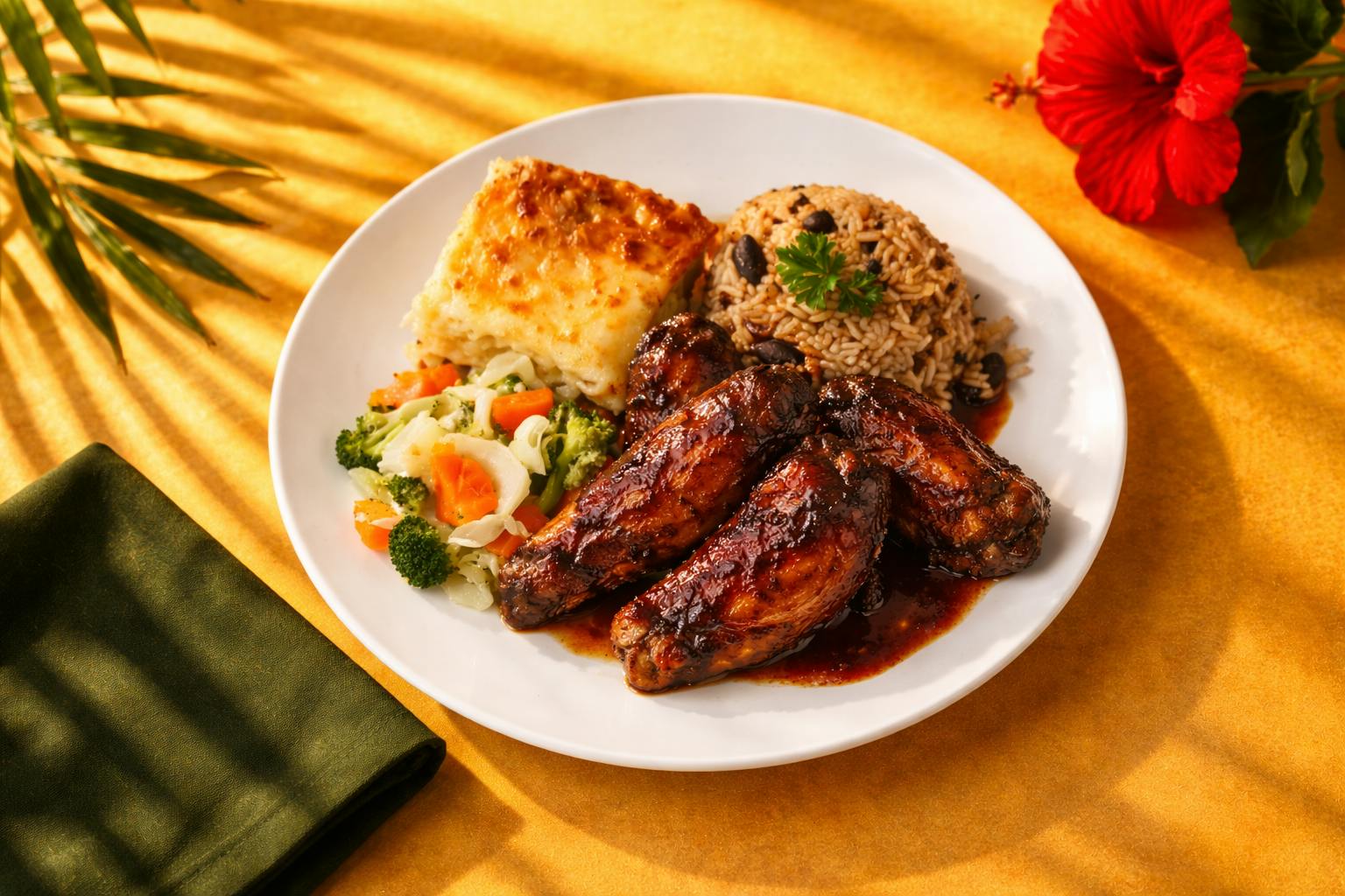 Jerk Wings Plate from C'est Bon Caribbean Creole Cuisine in Baytown, TX
