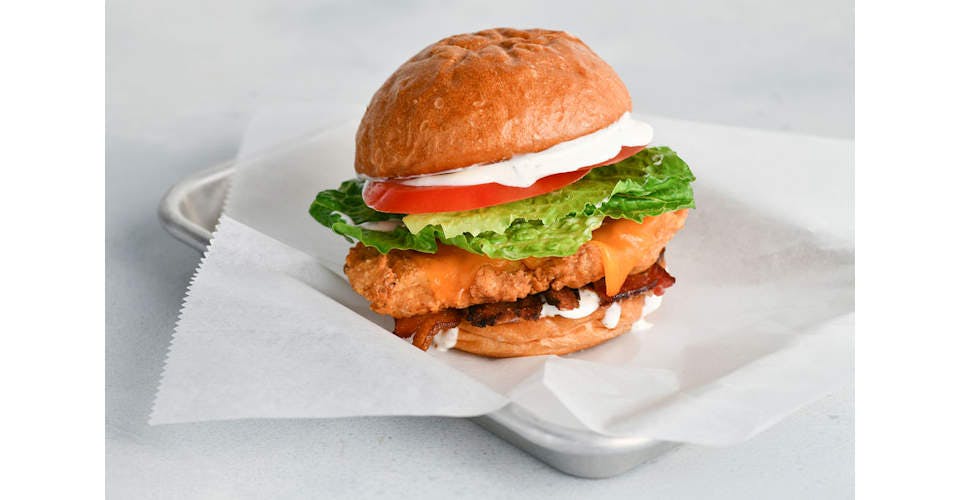 The Deluxe Crispy Boy Chicken Sandwich from Crispy Boys Chicken Shack - W Broadway in Monona, WI