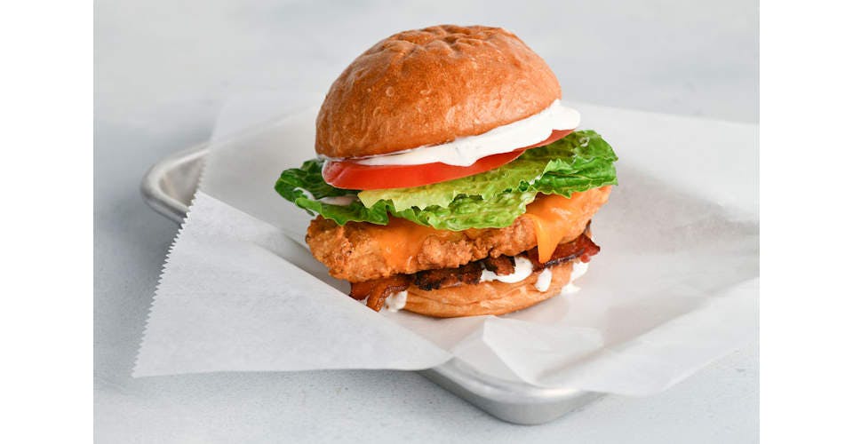 The Deluxe Crispy Boy Chicken Sandwich from Crispy Boys Chicken Shack - N Main St in Oshkosh, WI