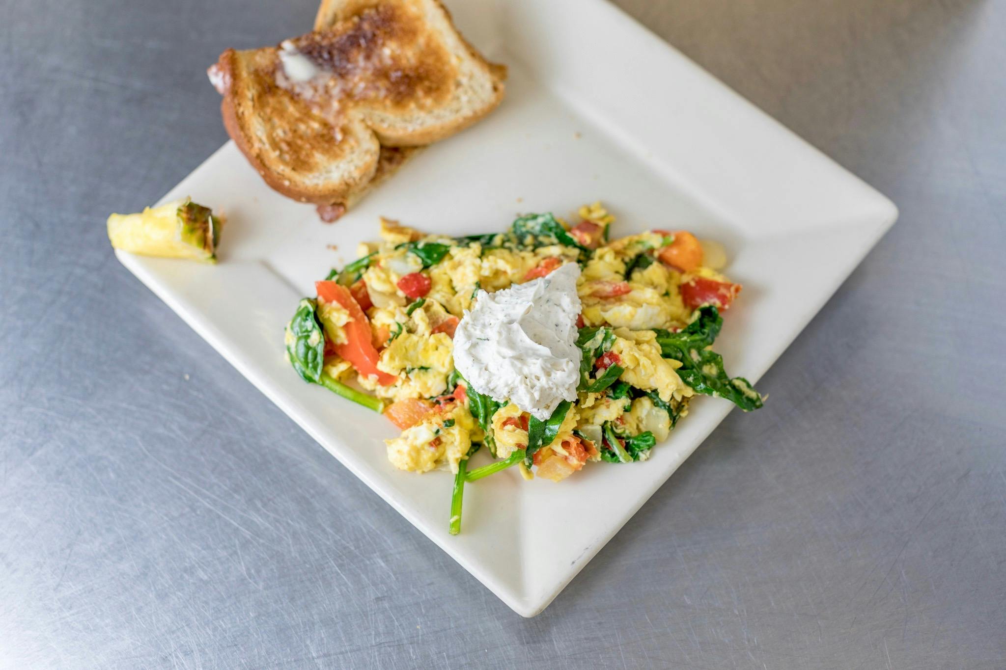 Herb Goat Cheese Scramble from The French Press in Eau Claire, WI