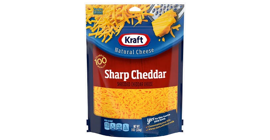 Kraft Shredded Sharp Cheddar Cheese (8 oz) from EatStreet Convenience - SW Gage Blvd in Topeka, KS