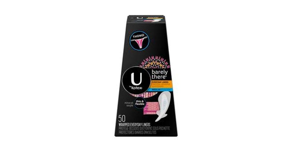 U by Kotex Barely There Liners Thong Light Absorbency Fragrance-Free (50 ct) from CVS - W 9th Ave in Oshkosh, WI