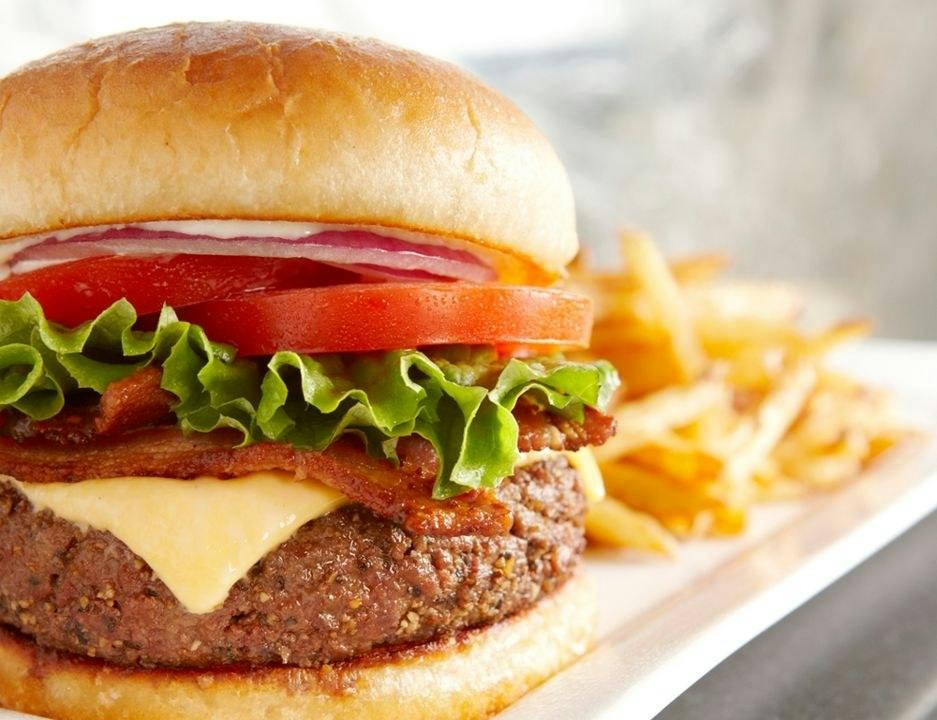Classic Hamburger from Mike's Food and Spirits in Somerville, Ma