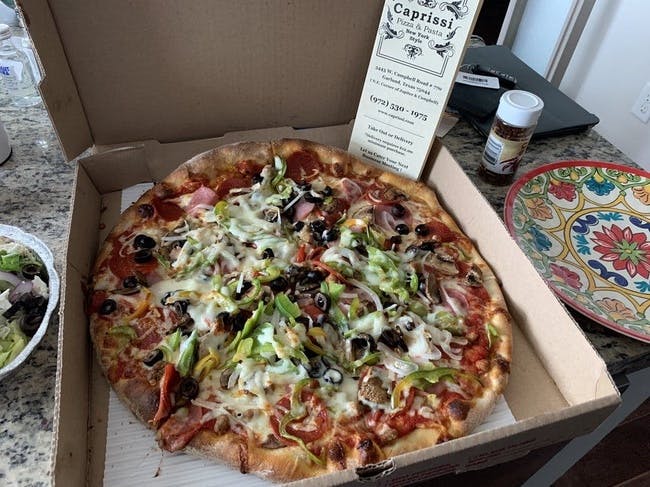Supreme Pizza from Caprissi Pizza & Pasta in Garland, TX