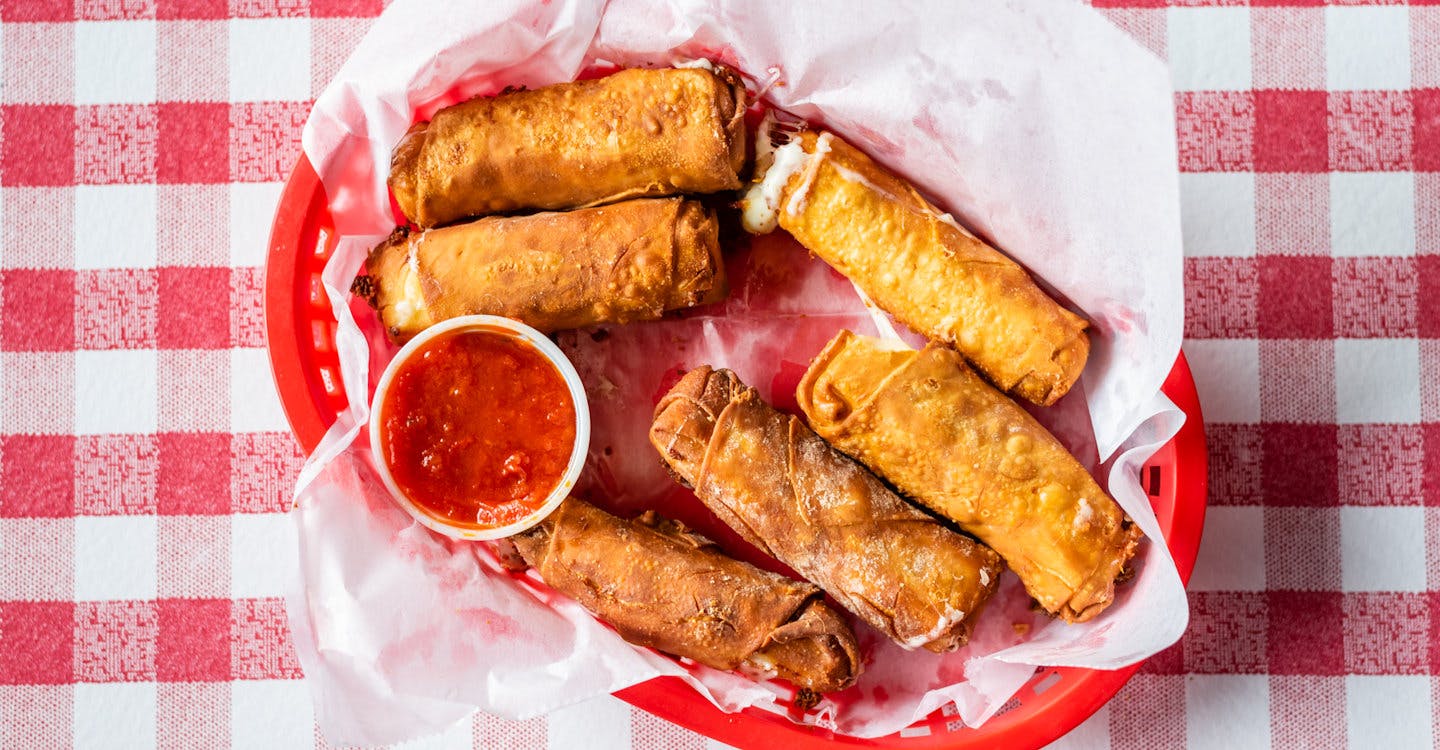 Wontons! Homemade-Mozzarella Sticks from Pizza Shuttle in Milwaukee, WI