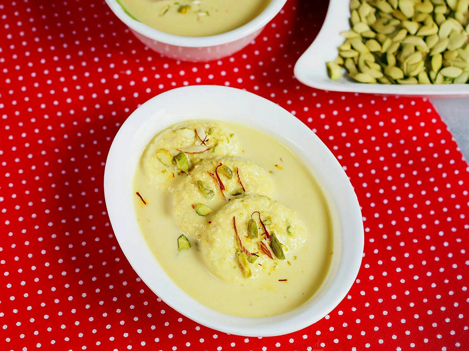 Rasmalai from Cumin Fresh Indian Kitchen in Grand Haven, MI