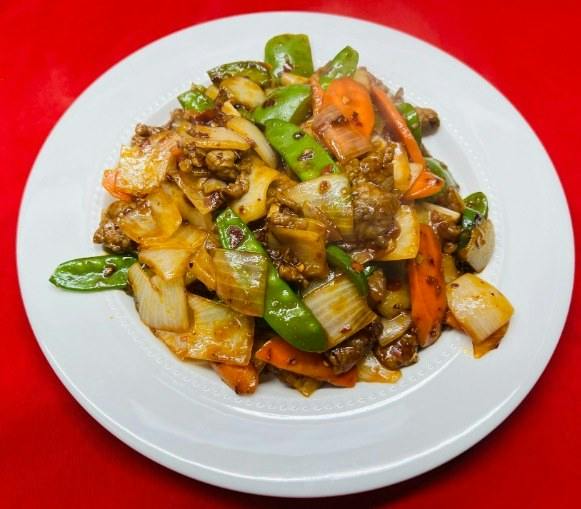 Szechuan Beef from Happy Wok - Elmwood Ave in Middleton, WI