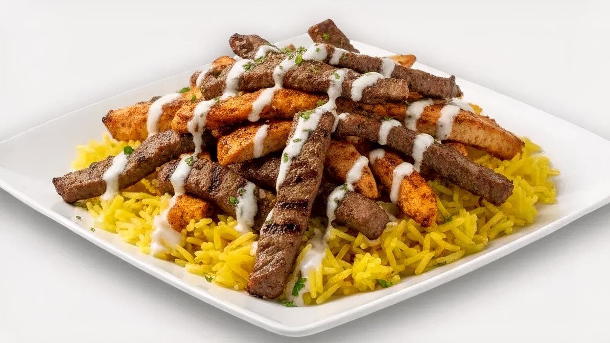 Combo Lamb and Chicken Over Rice from HalalFlame - N Broad St in Meriden, CT