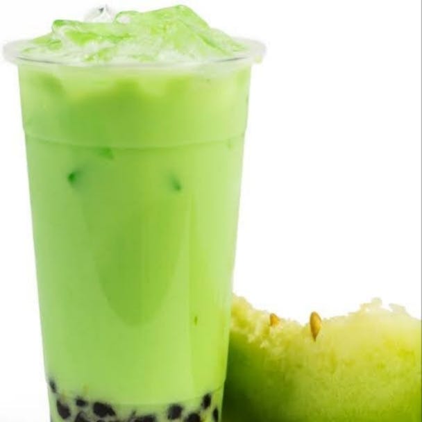 Honeydew milk tea from Sweet Haus in La Crosse, WI