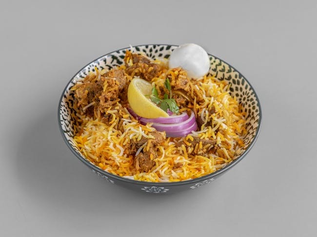 Goat Dum Biryani from Noor Biryani Indian Grill in Suffern, NY