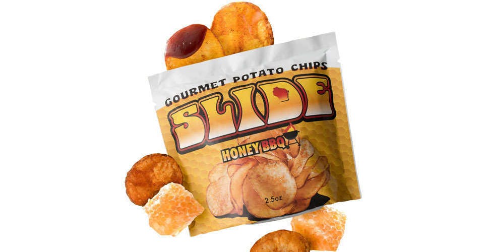 Slide Honey BBQ Potato Chips 2.5oz from Clover Grains and Greens - State St in Madison, WI
