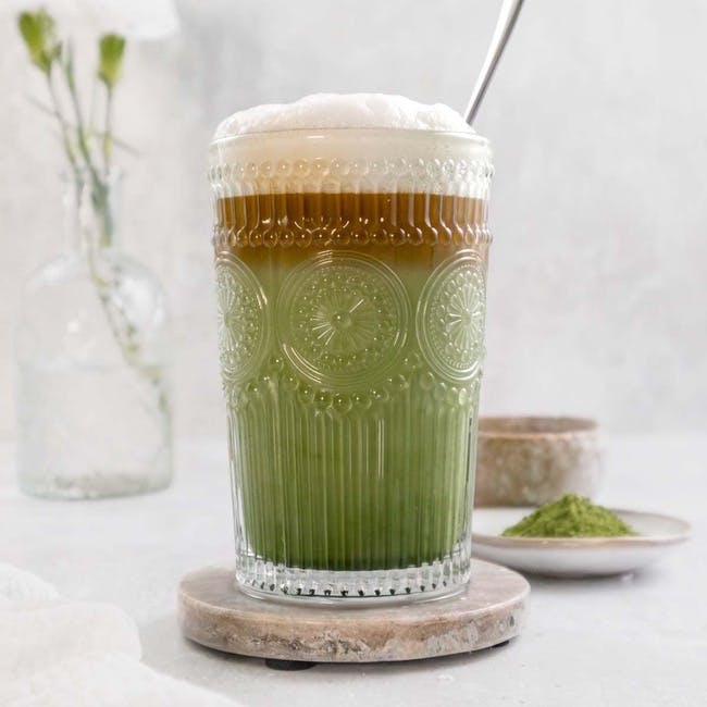 Dirty Matcha Latte from Gardens Coffee & Tea - Los Feliz Blvd in Los Angeles, CA