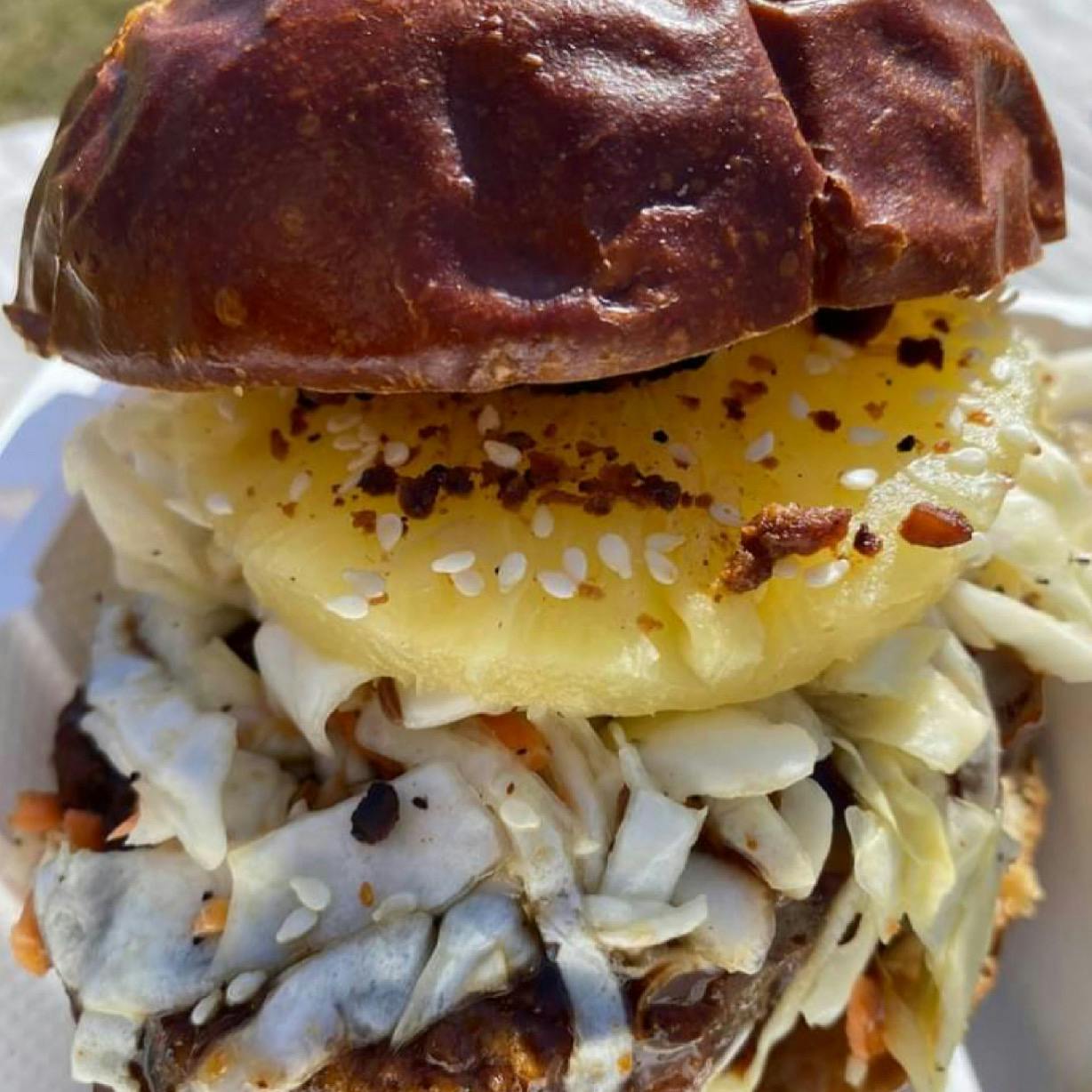 Korean BBQ Sandwich from Justveggiez in Madison, WI