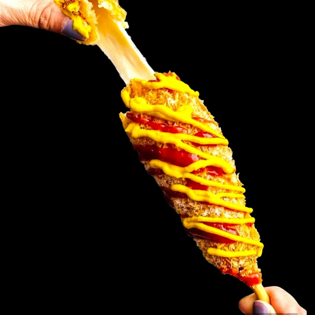 Full hot dog from Sweet Haus in La Crosse, WI