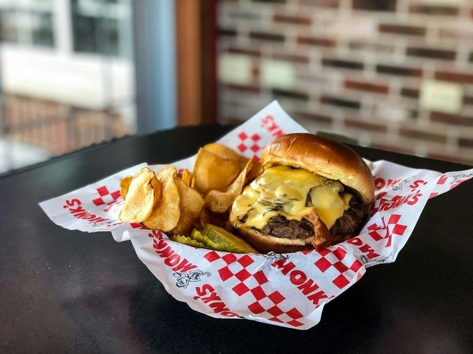 It's All Gouda Burger from Monk's Bar & Grill - Middleton in Middleton, WI