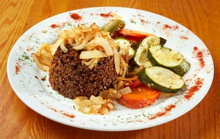 Mejadra from Palm Palace Restaurant in Ann Arbor, MI
