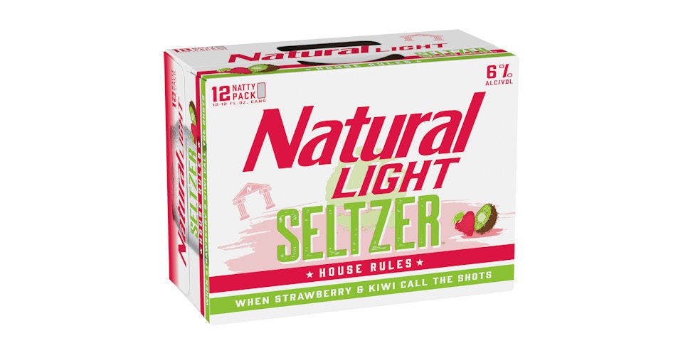 Natural Light Seltzer: Strawberry Kiwi, 12 Pack, 12 oz. from Five Corners Liquor & Wine in Cedar Falls, IA