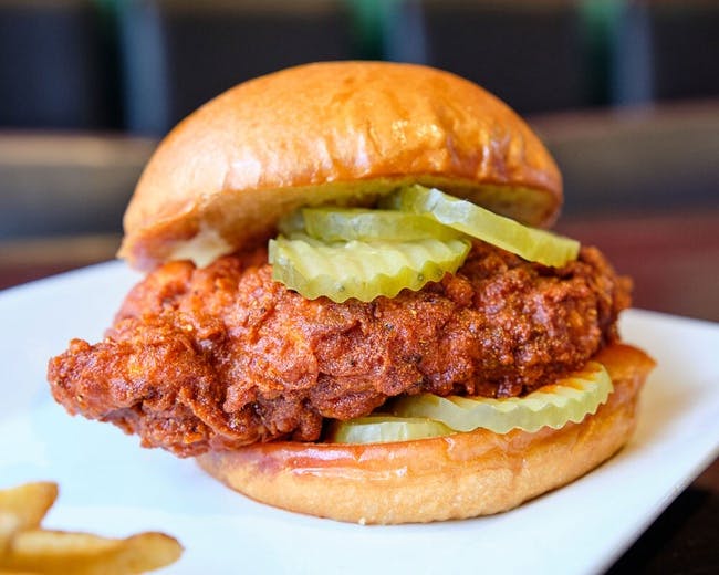 Nashville Hot Chicken Sandwich from Bailey Seafood in Buffalo, NY
