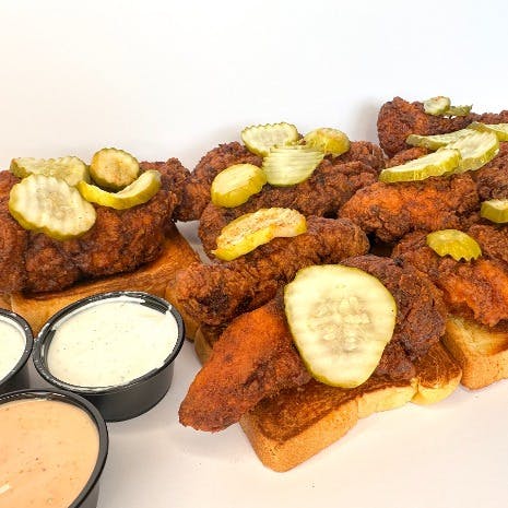 20 Tendeez with 2 Nashville Heats from Tendeez Hot Chicken - Wisconsin St in Oshkosh, WI