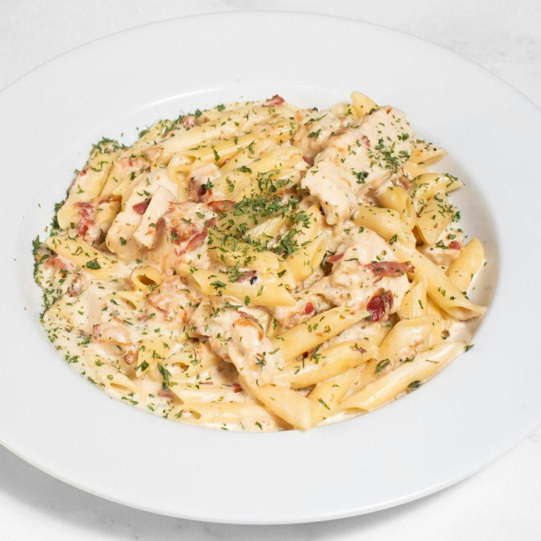 Chicken Carbonara from North Beach Pizza - Mission St. in San Francisco, CA