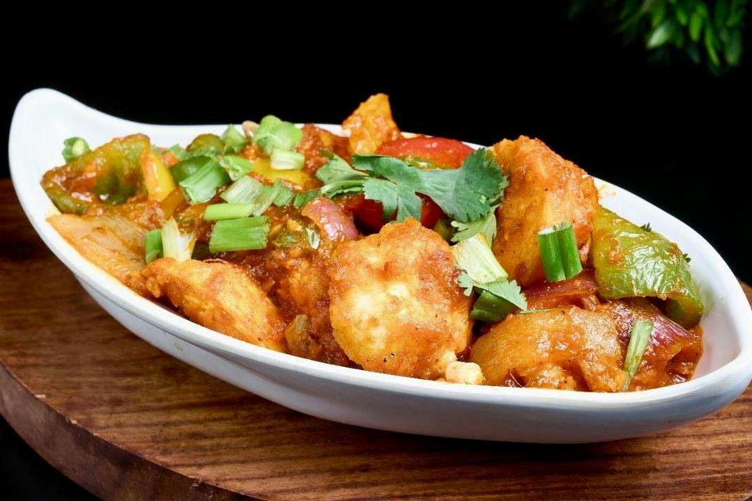 Chilli Egg from Rock N Grill Indian Authentic Cuisine & Bar in Round Rock, TX