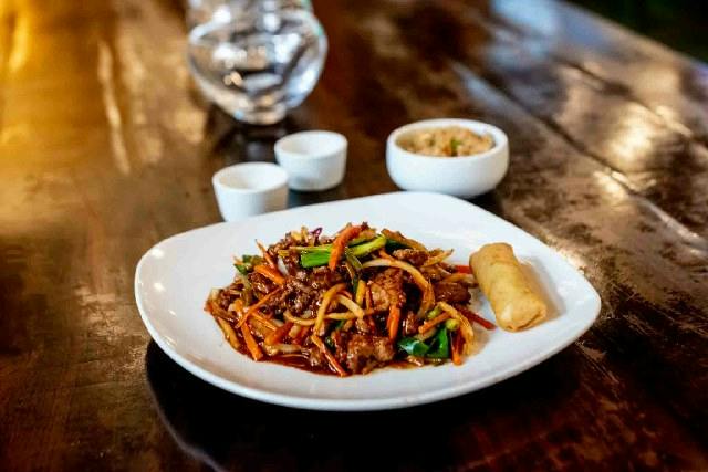 Mongolian Beef from Evergreen Restaurant in Ann Arbor, MI